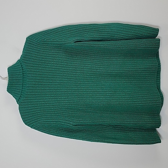 LANDS END green turtleneck sweater size small womens - Picture 3 of 5